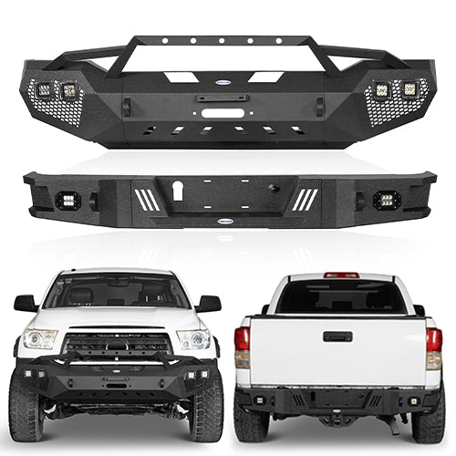 Full Width Front Bumper & Rear Bumper for 2007-2013 Toyota Tundra - ultralisk4x4 ULB.5200+5206 1