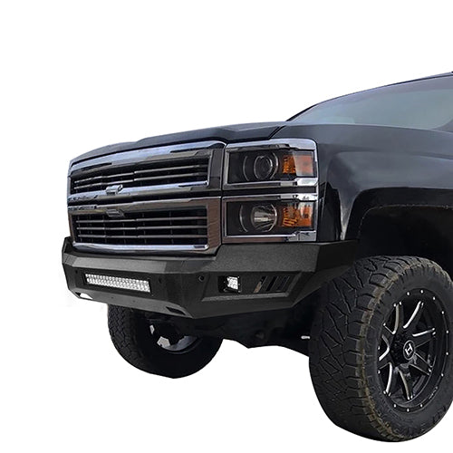 Full Width Front Bumper & Rear Bumper w/Lights for 2014-2015 Chevy Silverado 1500 - ultralisk4x4 ULB.9022+9025 4