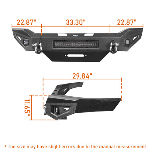 Full Width Front Bumper & Rear Bumper w/ Led Lights for 2019-2021 Dodge Ram 2500 - ultralisk4x4 ULB.6302+ULB.6304 15