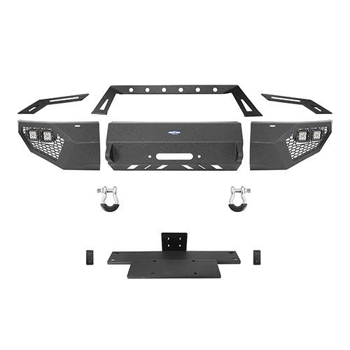 Front Bumper w/ Grill Guard & Rear Bumper for 2009-2014 Ford F-150 Excluding Raptor ultralisk4x4 ULB.8200+8204 20