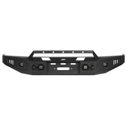 Full Width Front Bumper w/Winch Plate & Rear Bumper w/Hitch Receiver for 2007-2013 Toyota Tundra - Ultralisk4x4 ULB.5205+ULB.5201 11