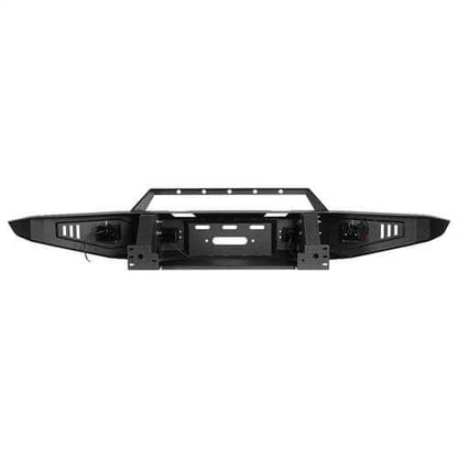 Full Width Front Bumper w/Winch Plate & Rear Bumper w/Hitch Receiver for 2007-2013 Toyota Tundra - Ultralisk4x4 ULB.5205+ULB.5201 12