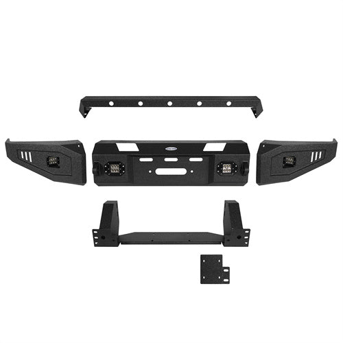 Full Width Front Bumper w/Winch Plate & Rear Bumper w/Hitch Receiver for 2007-2013 Toyota Tundra - Ultralisk4x4 ULB.5205+ULB.5201 15