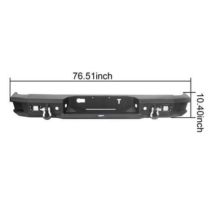 Full Width Front Bumper w/Winch Plate & Rear Bumper w/Hitch Receiver for 2007-2013 Toyota Tundra - Ultralisk4x4 ULB.5205+ULB.5201 23