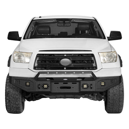 Full Width Front Bumper w/Winch Plate & Rear Bumper w/Hitch Receiver for 2007-2013 Toyota Tundra - Ultralisk4x4 ULB.5205+ULB.5201 4