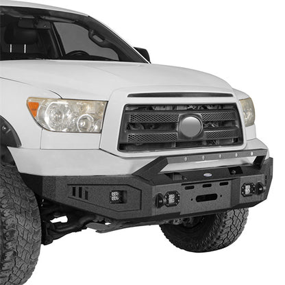 Full Width Front Bumper w/Winch Plate & Rear Bumper w/Hitch Receiver for 2007-2013 Toyota Tundra - Ultralisk4x4 ULB.5205+ULB.5201 5