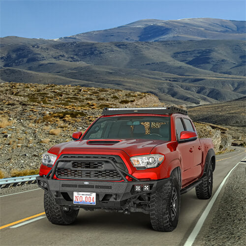 Toyota Tacoma Full Width Front Bumper w/ Winch Plate & Bull Bar For 3rd Gen 2016-2023 - ultralisk4x4 ul4210s 1