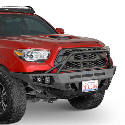 Toyota Tacoma Full Width Front Bumper w/ Winch Plate & Bull Bar For 3rd Gen 2016-2023 - ultralisk4x4 ul4210s 6