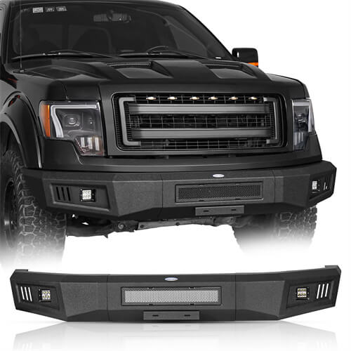 Full Width Front Bumper For 2009-2014 Ford F-150 - Ultralisk4x4-u8212s-1