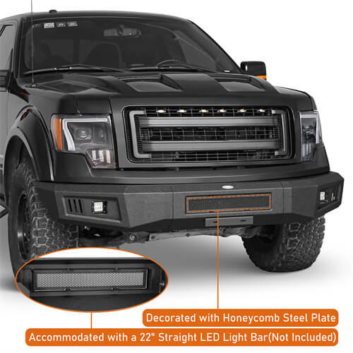 Full Width Front Bumper For 2009-2014 Ford F-150 - Ultralisk4x4-u8212s-6