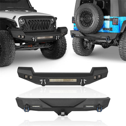 Full width Front Bumper & Rear Bumper Combo(07-18 Jeep Wrangler JK JKU) - Ultralisk 4x4