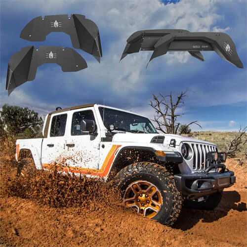 Jeep JT Front Inner Fender Liners & Rear Inner Fender Liners for 2020-2023 Jeep Gladiator JT - ultralisk4x4 ul70127013s 1