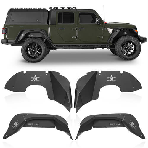 Jeep JT Front Inner Fender Liners & Rear Inner Fender Liners for 2020-2023 Jeep Gladiator JT - ultralisk4x4 ul70127013s 2