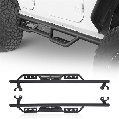 4 Doors Drop Steps Side Steps Drop Nerf Bars(07-18 Jeep Wrangler JK) - ultralisk4x4