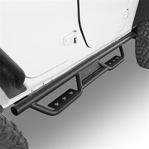 4 Doors Drop Steps Side Steps Drop Nerf Bars(07-18 Jeep Wrangler JK) - ultralisk4x4