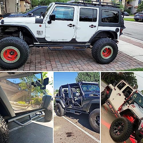 4 Doors Drop Steps Side Steps Drop Nerf Bars(07-18 Jeep Wrangler JK) - ultralisk4x4