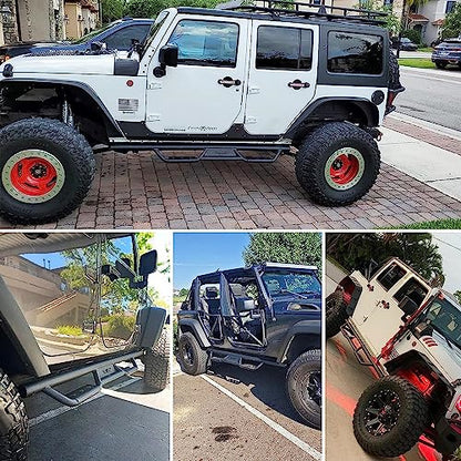 4 Doors Drop Steps Side Steps Drop Nerf Bars(07-18 Jeep Wrangler JK) - ultralisk4x4