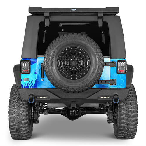 Jeep Accessories Rear Bumper w/ white LED spotlights For 2007-2018 Jeep Wrangler JK - Ultralisk4x4-u2030-2