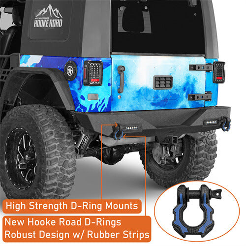 Jeep Accessories Rear Bumper w/ white LED spotlights For 2007-2018 Jeep Wrangler JK - Ultralisk4x4-u2030-6