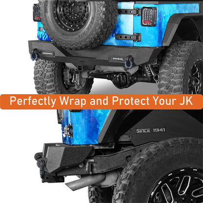 Jeep Accessories Rear Bumper w/ white LED spotlights For 2007-2018 Jeep Wrangler JK - Ultralisk4x4-u2030-7