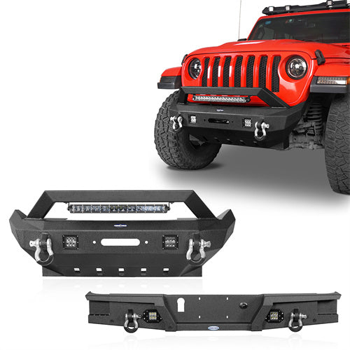 Jeep Gladiator JT Rock Crawler Stubby Front & Rear Bumper (20-24)- ultralisk4x4 ul30317003s 1