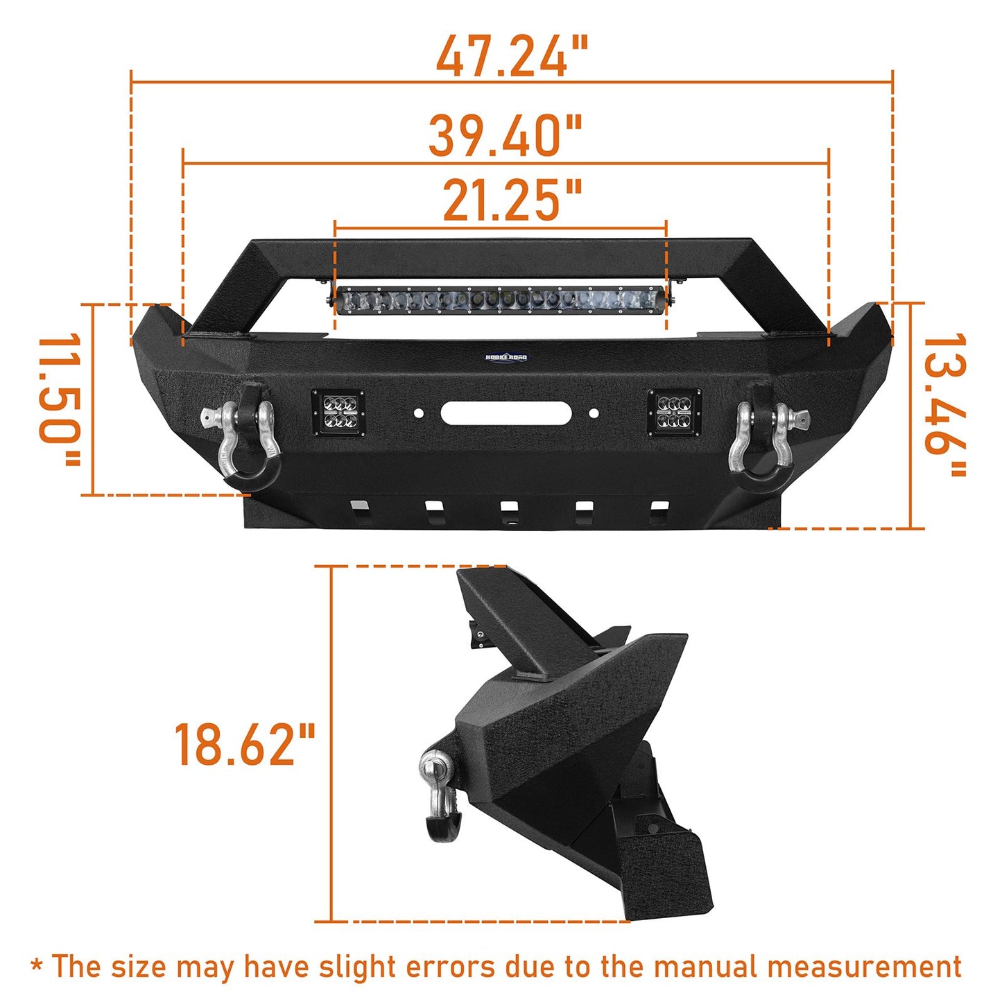 Jeep Gladiator JT Rock Crawler Stubby Front & Rear Bumper (20-24)- ultralisk4x4 ul30317003s 11