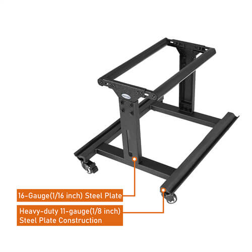 Movable Door Storage Cart Holder For 2 Doors (1997-2024 Jeep Wrangler TJ JK JL JT Ford Bronco) - Ultralisk 4x4