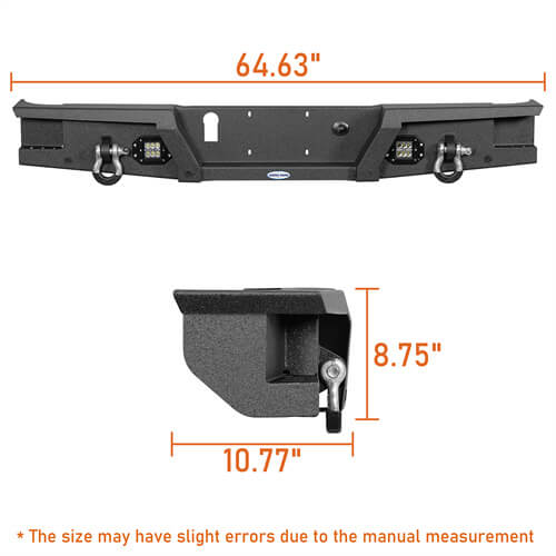 Jeep JT Rear Bumper Back Bumper for 2020-2024 Jeep Gladiator JT - Ultralisk 4x4  ul7003s 15