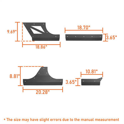 Jeep JK Body Armor Cladding for 2007-2018 Jeep Wrangler JK 4 Door ul2045s 12