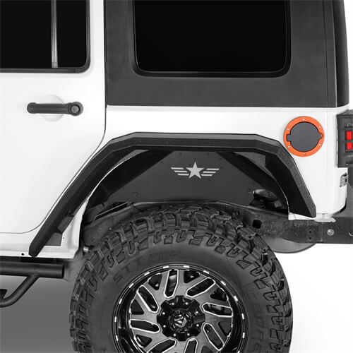 2007-2018 Jeep JK Fender Flares Flat Rear Fender Armor 4x4 Jeep Parts - Ultralisk4x4 ul2081s 2