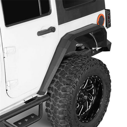 2007-2018 Jeep JK Fender Flares Flat Rear Fender Armor 4x4 Jeep Parts - Ultralisk4x4 ul2081s 4