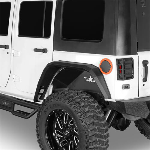 2007-2018 Jeep JK Fender Flares Flat Rear Fender Armor 4x4 Jeep Parts - Ultralisk4x4 ul2081s 5