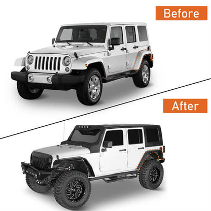 2007-2018 Jeep JK Fender Flares Flat Rear Fender Armor 4x4 Jeep Parts - Ultralisk4x4 ul2081s 9