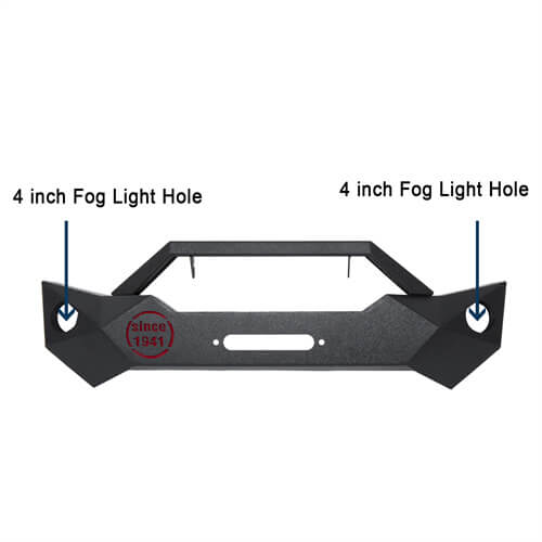 Rock Crawler Front Bumper & Different Trail Rear Bumper Combo Kit for 2007-2018 Jeep Wrangler JK JKU ultralisk4x4 ULB.2055+ULB.2030 11