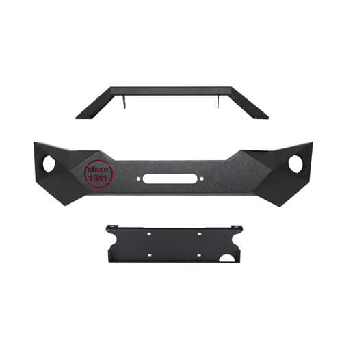 Rock Crawler Front Bumper & Different Trail Rear Bumper Combo Kit for 2007-2018 Jeep Wrangler JK JKU ultralisk4x4 ULB.2055+ULB.2030 12