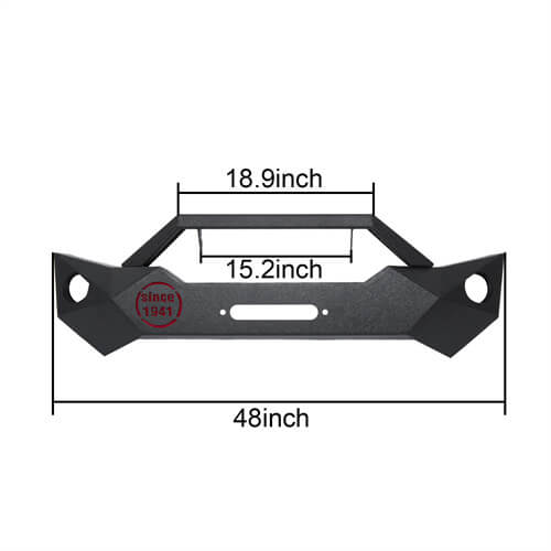 Rock Crawler Front Bumper & Different Trail Rear Bumper Combo Kit for 2007-2018 Jeep Wrangler JK JKU ultralisk4x4 ULB.2055+ULB.2030 16