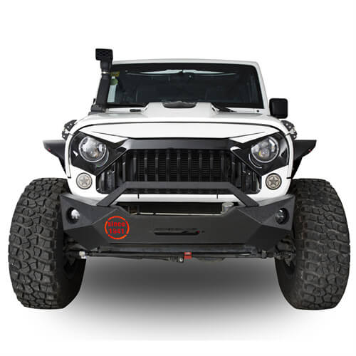 Rock Crawler Front Bumper & Different Trail Rear Bumper Combo Kit for 2007-2018 Jeep Wrangler JK JKU ultralisk4x4 ULB.2055+ULB.2030 4