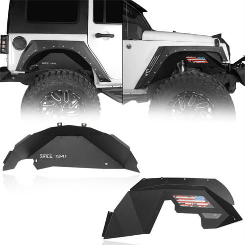 Jeep JK Front & Rear Inner Fender Liners for 2007-2018 Jeep Wrangler JK - ultralisk 4x4 ul206620672068 10