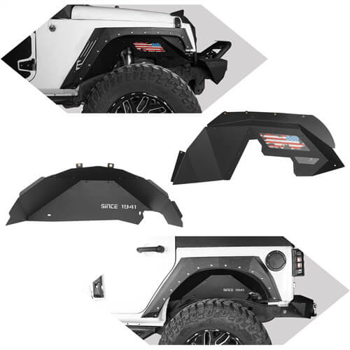 Jeep JK Front & Rear Inner Fender Liners for 2007-2018 Jeep Wrangler JK - ultralisk 4x4 ul206620672068 11