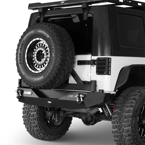 Jeep JK Rear Bumper w/Tire Carrier & Hitch Receiver for 2007-2018 Jeep ...