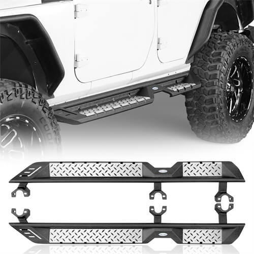 2007-2018 Jeep Wrangler JK Side Rails Side Step Bars For 4-Door - Ultralisk4x4 ul2082 s 1