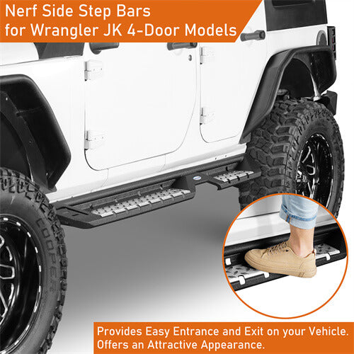 2007-2018 Jeep Wrangler JK Side Rails Side Step Bars For 4-Door - Ultralisk4x4 ul2082 s 12