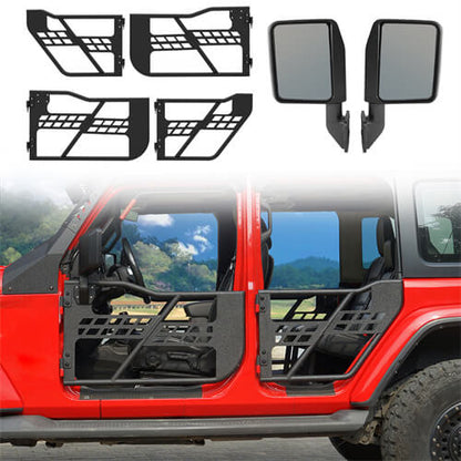 Jeep Tube Doors 4-Door Rock Crawler half doors for 2018-2023 Jeep Wrangler JL & Jeep Gladiator JT - Ultralisk 4x4 ul300910016 1