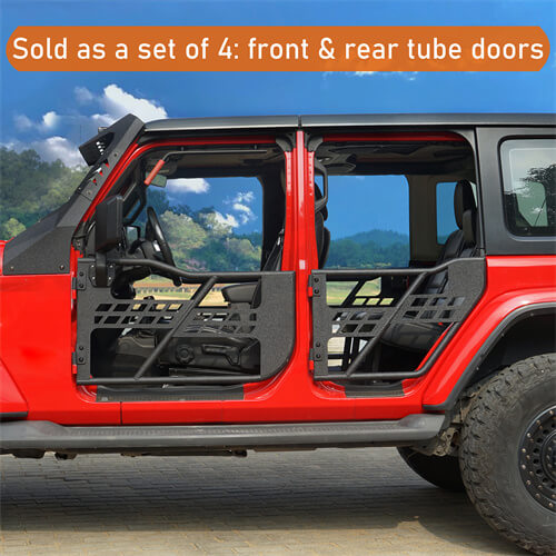 Jeep Tube Doors 4-Door Rock Crawler half doors for 2018-2023 Jeep Wrangler JL & Jeep Gladiator JT - Ultralisk 4x4 ul300910016 6