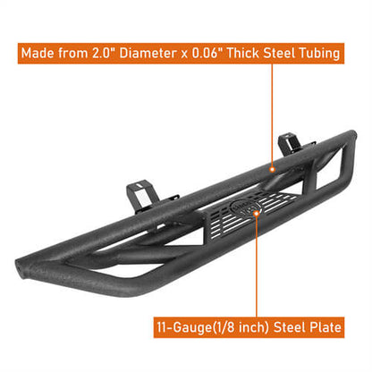 Tubular Side Armor Side Step Bars For 2018-2023 Jeep Wrangler JL - Ultralisk4x4 ul3050 14