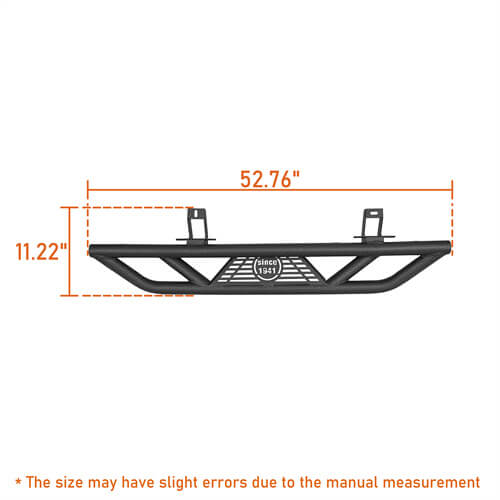 Jeep JL Tubular Side Armor Side Step Bars For 2-Door (2018-2024 Jeep Wrangler JL) - Ultralisk4x4