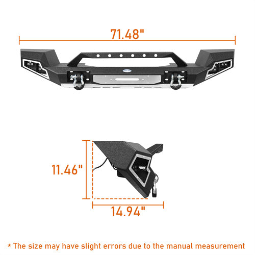 Jeep JT Front Bumper & Rear Bumper for 2020-2024 Jeep Gladiator JT ul70033013s 12