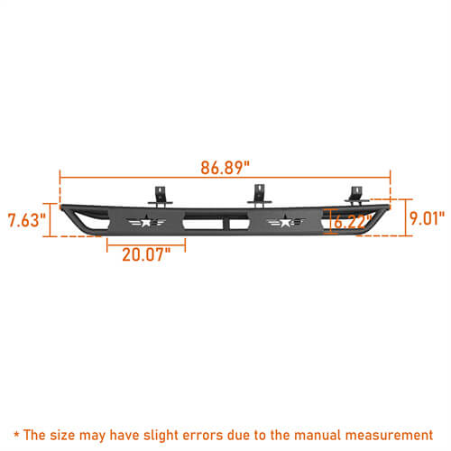 Jeep JT Side Steps Star Tubular Running Bards for 2020-2023 Jeep Gladiator JT - Ultralisk 4x4  ul7002s 8