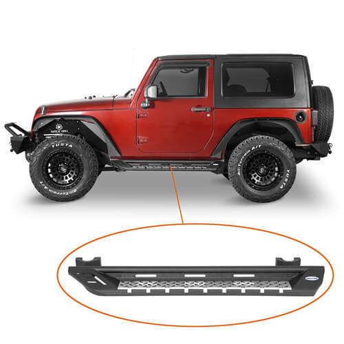 2007-2018 Jeep Wrangler JK Side Armor Side Step Bars For 2-Door ...