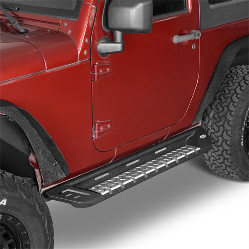 2007-2018 Jeep Wrangler JK Side Armor Side Step Bars For 2-Door ...